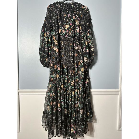 New Free People Cassis Printed Chiffon Dress Size XS - Picture 11 of 14